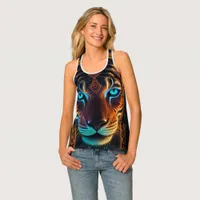 Pharaoh of the Wild: Neon Tiger Ascendant Tank Top