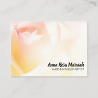 *~* Floral Pink Peach Rose Flower Business Card