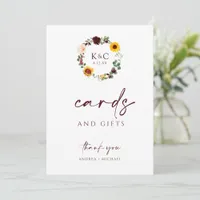 Cards & Gifts Wedding Shower Sign Sunflowers 5x7