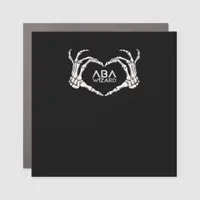 Wizard Classic - Skeleton Hands Heart Car Magnet