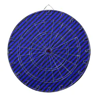 Thin Black and Blue Diagonal Stripes Dart Board