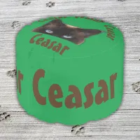 Personalized male Pet Name in Black | Pet Pouf