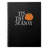 Tis The Season Cute Halloween Pumpkin Notebook