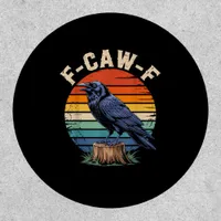 F-Caw-F Raven Moon Gothic Halloween Crow Bird Love Patch