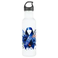 Myalgic Encephalomyelitis ME/CFS Awareness Ribbon Stainless Steel Water Bottle