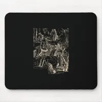 Cottagecore Goblincore Pond Snail Swimming Frog Mouse Pad