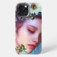 Pretty Fairy Flowers in Hair Fantasy Art   iPhone 13 Pro Max Case