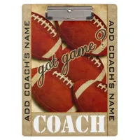 Got Game? Football Clipboard