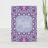 Bohemain  Lotus Purple Thank You Custom Card