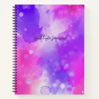 Cute Purple Watercolor Script Gratitude Journal