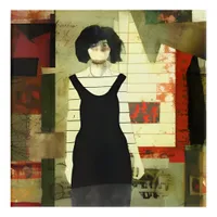 Figurative Collage Mixed Media Acrylic Print
