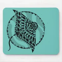 Manta Ray Tribal Tattoo Style Mouse Pad