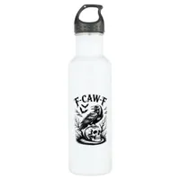 Halloween F-Caw-F Bird Crow Women Men Trendy Casua Stainless Steel Water Bottle