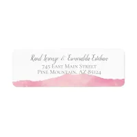 Pink Cotton Candy Watercolor Wedding Labels