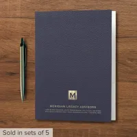 Blue and Gold Business Presentation Folder