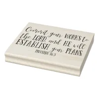 Modern Elegant Christian Bible Verse Typography Rubber Stamp