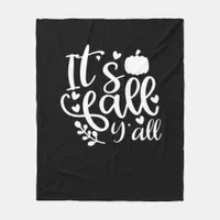It’s Fall Y’all! Trendy Graphic Fleece Blanket