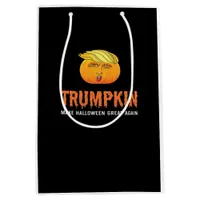 Funny Halloween Trumpkin  Medium Gift Bag