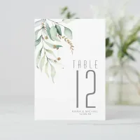 Dreamy Greenery Table Number Green/Blue ID817