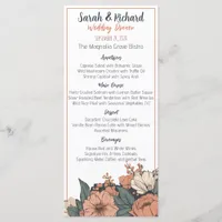 Elegant Floral Wedding Menu