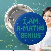 Maths genius, Mathematical wizz kid Button