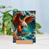 Majestic Eagle Fishing in a wave Holder