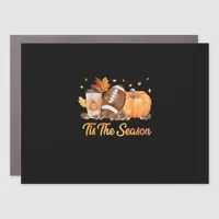 Tis The Season Football Fall Season Football Pumpk Car Magnet