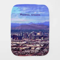 Phoenix Arizona Skyline in Daytime Burp Cloth