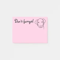 Cute Weimaraner dog helps you not to forget. Post-it Notes
