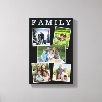 Family Photos Collage Gallery Five Photo Modern Canvas Print