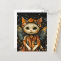 Adorable Kitten Angel Postcard