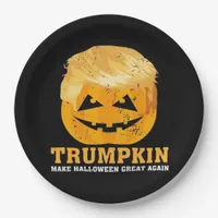 Funny Trumpkin Make Halloween Great Again Paper Plates