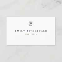 Minimalist Gold & Black Typography/Your logo Business Card