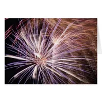 White Fireworks Card