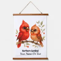 Charming Northern Cardinal  Hanging Tapestry