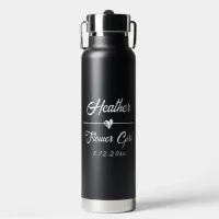 Cute Personalized Flower Girl Water Bottle