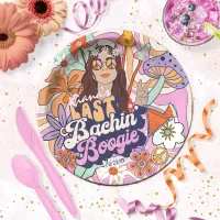 Groovy 70s Bachelorette Last Bachin' Boogie ID929  Paper Plates