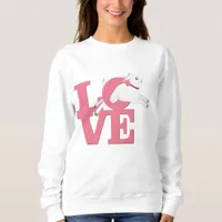 GOAT LOVER | BABY PINK Goat L O V E - White Goat Sweatshirt