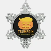 Trumpkin Make Halloween Great Again – Basic Parody Snowflake Pewter Christmas Ornament