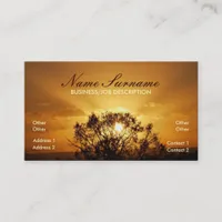 Sunset Sunrays Business Card