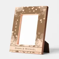 Personalized Name and Year Romantic Hearts Engraved Frames