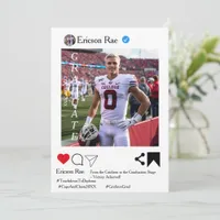 Social Media Football Graduation Announcement 