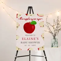 Apple of Our Eye Baby Shower Welcome Sign