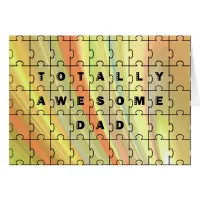 Totally Awesome Dad Puzzle Yellow/Brown