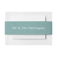 Teal Blue Green Invitation Belly Band