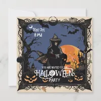 Spooky Family Haunted House Halloween Invitation