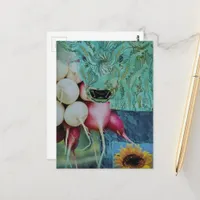 The Cow and Radish Collage Postcard