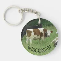 Wisconsin Cows Photograph Key Chain