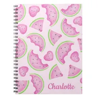 Pink Watermelon Notebook – Custom Name Summer Jour