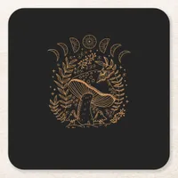 Academia Goblincore Cottagecore Aesthetic Witchy M Square Paper Coaster
